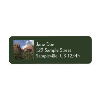 Court of the Patriarchs II at Zion National Park Label