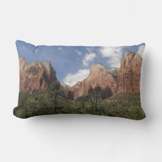 Court of the Patriarchs II at Zion National Park Lumbar Pillow