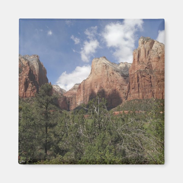 Court of the Patriarchs II at Zion National Park Magnet (Front)