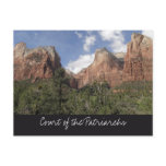 Court of the Patriarchs II at Zion National Park Postcard