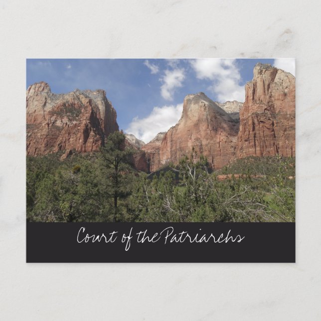 Court of the Patriarchs II at Zion National Park Postcard (Front)