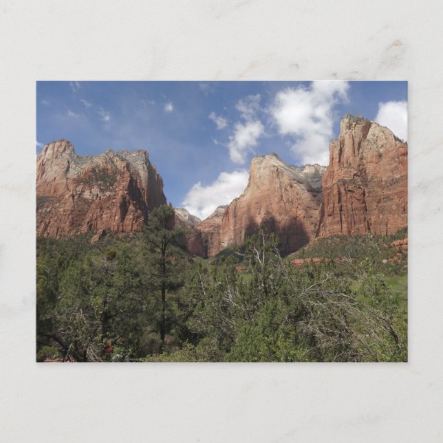 Court of the Patriarchs II at Zion National Park Postcard (Front)