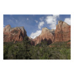 Court of the Patriarchs II at Zion National Park Poster