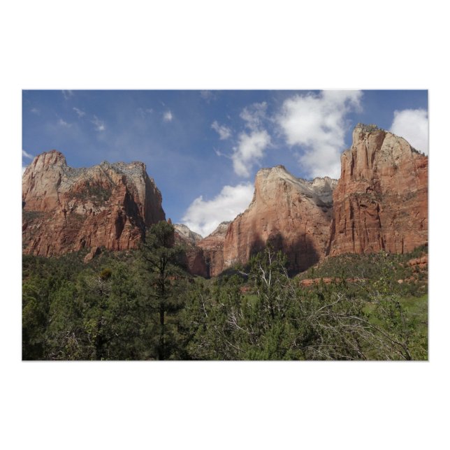 Court of the Patriarchs II at Zion National Park Poster (Front)