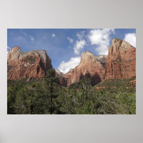 Court of the Patriarchs II at Zion National Park Poster