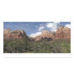 Court of the Patriarchs II at Zion National Park Rectangular Sticker