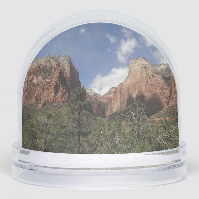 Court of the Patriarchs II at Zion National Park Snow Globe (Front)