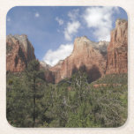 Court of the Patriarchs II at Zion National Park Square Paper Coaster