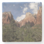 Court of the Patriarchs II at Zion National Park Stone Coaster