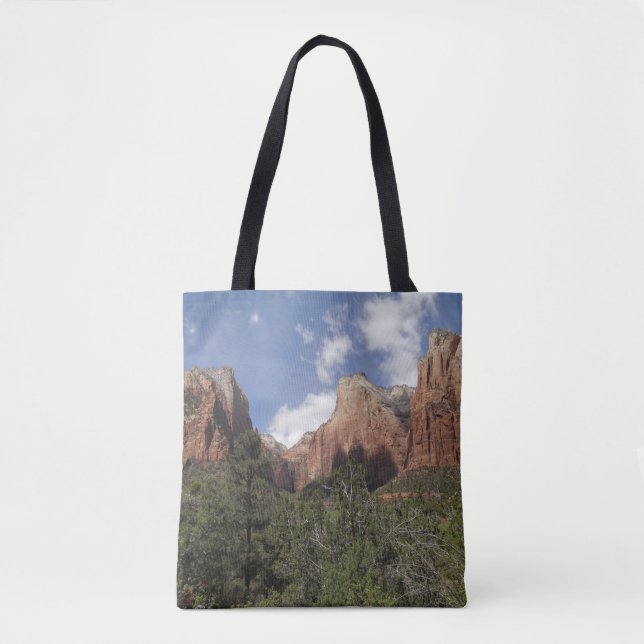 Court of the Patriarchs II at Zion National Park Tote Bag (Front)