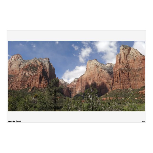 Court of the Patriarchs II at Zion National Park Wall Decal (Front)