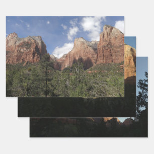 Court of the Patriarchs II at Zion National Park Wrapping Paper Sheets