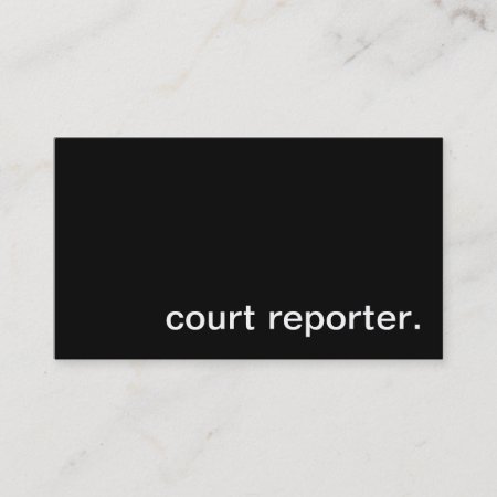 Court Reporter Business Card