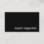 Court Reporter Business Card at Zazzle