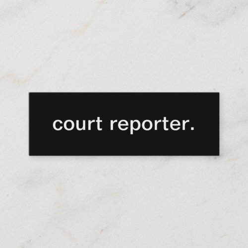 Court Reporter Business Card