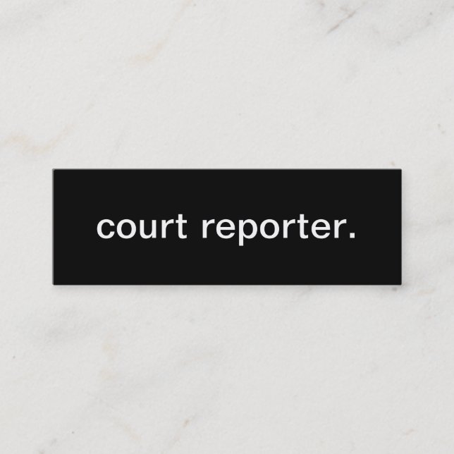 Court Reporter Business Card (Front)