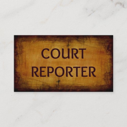 Court Reporter Business Card