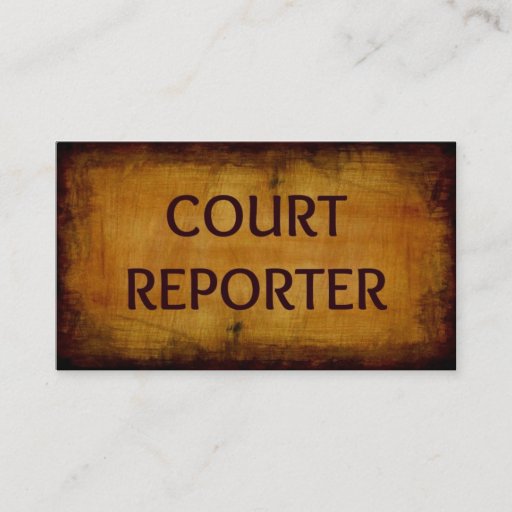 Customizable Court Reporter Business Card