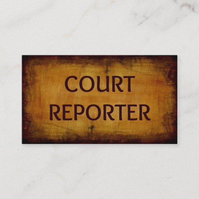 Court Reporter Business Card (Front)