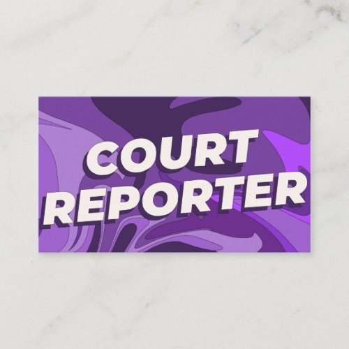 Court Reporter Business Cards