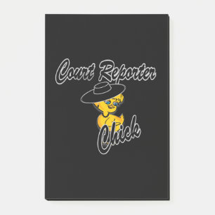 Court Reporter Chick #4 Post-it Notes