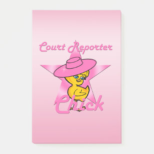 Court Reporter Chick #8 Post-it Notes