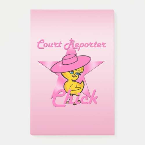 Court Reporter Chick 8 Post_it Notes