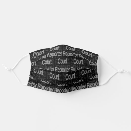 Court Reporter Extraordinaire Adult Cloth Face Mask (Front, Unfolded)