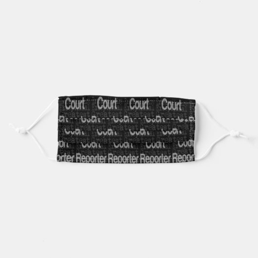Court Reporter Extraordinaire Adult Cloth Face Mask (Front, Folded)