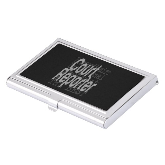 Court Reporter Extraordinaire Business Card Case (Front)