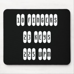 Court reporter mouse pad