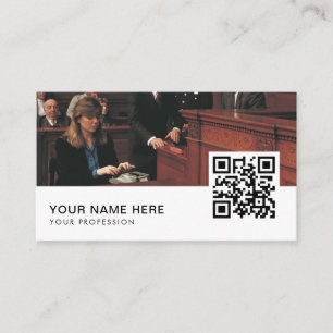 court reporter QR Code Business Card