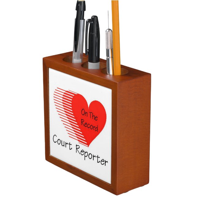 Court Reporter Record Pencil/Pen Holder (In Situ)