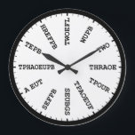 Court Reporter Steno Stenography Clock<br><div class="desc">"stenography court reporter",  "steno machine reporting",  "official freelance stenographer",  "rpr captioning cart provider",  "rmr registered professional report",  "steno keys typing type",  "black and white typed"</div>