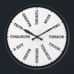 Court Reporter Steno Stenography Clock<br><div class="desc">"stenography court reporter", "steno machine reporting", "official freelance stenographer", "rpr captioning cart provider", "rmr registered professional report", "steno keys typing type", "black and white typed"</div>
