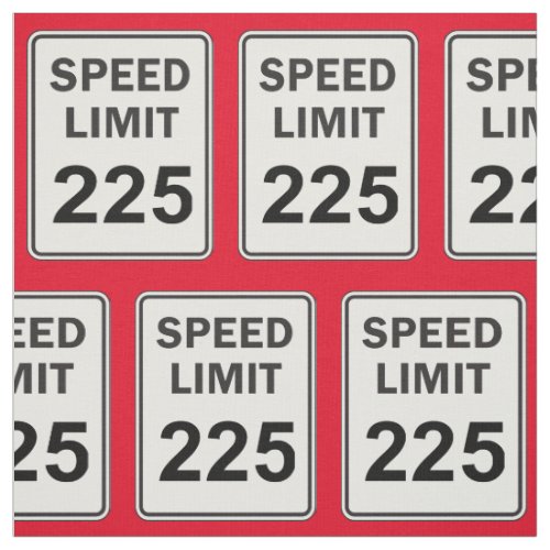 Court Reporter Student 225 Speed Limit Sign Fabric