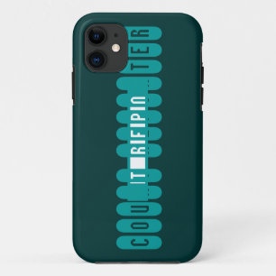 Court reporter teal white letter iphone 5 case