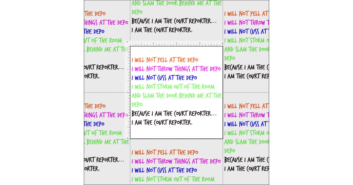 Court Reporter Temper Tantrum Craft DIY Fabric Zazzle