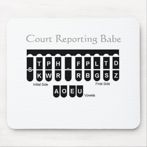 Court Reporting Babe Mousepad