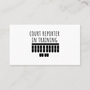 Court reporting in training business card
