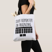 Court reporting in training tote (Close Up)