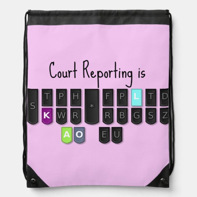 Court Reporting is Cool Steno Keyboard Backpack (Front)