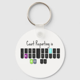Court Reporting is Cool Steno Keyboard Mugs Keychain