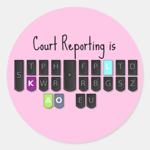 Court Reporting is Cool Steno Keyboard Stickers