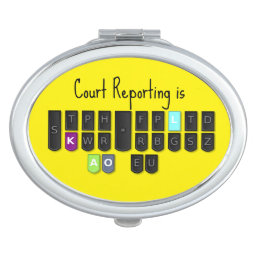 Court Reporting is Cool Steno Keyboard Vanity Mirror