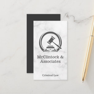 Court Room Gavel Lawyer Appointment Card