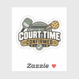 Court Time Confirmed Pickleball Gift Sticker