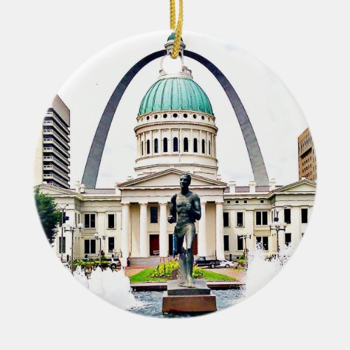 Courthouse Arch St Louis Christmas Ceramic Ornament