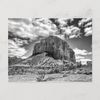 Courthouse Butte - Black & White | Postcard by GaeaPhoto at Zazzle