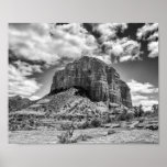 Courthouse Butte - Black &amp; White | Poster at Zazzle